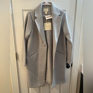 Grey and White Long Coat
